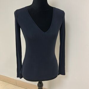 Theory Black Fitted Top, Size P